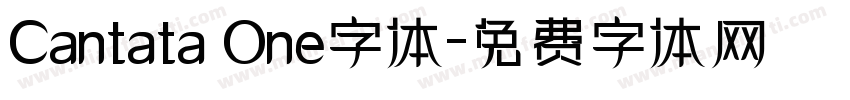 Cantata One字体字体转换